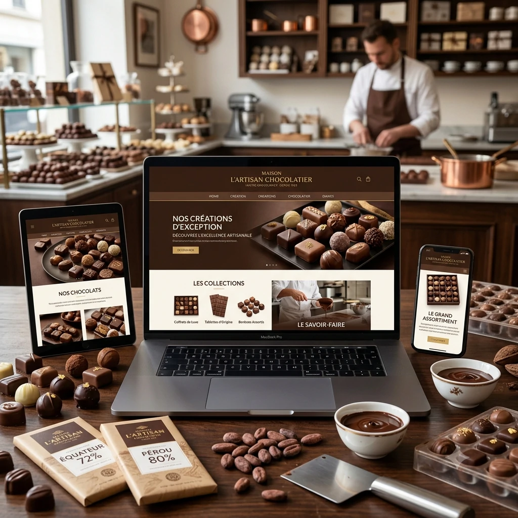 Création site internet chocolatier et maître chocolatier