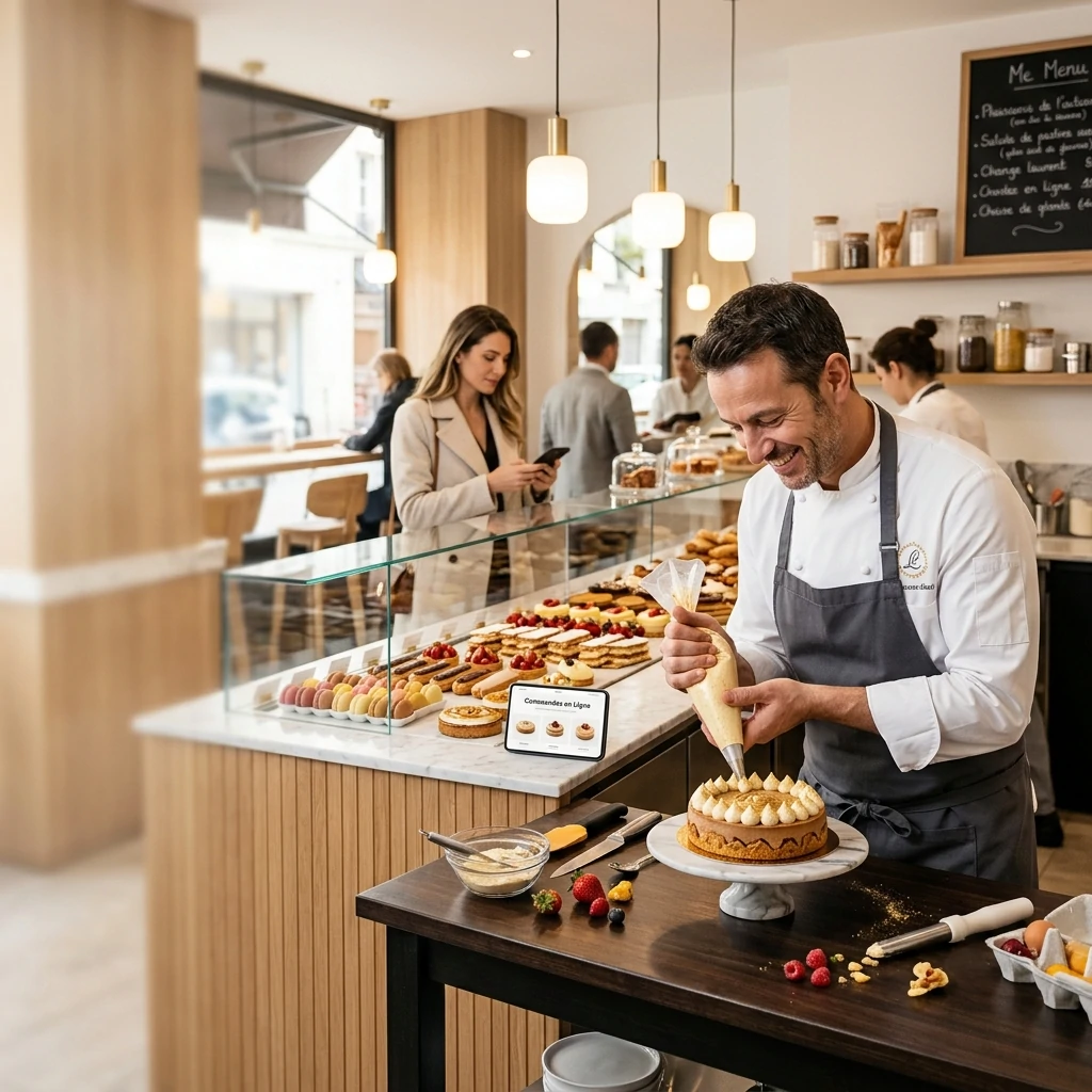 Création site internet pâtisserie avec CreawebMax